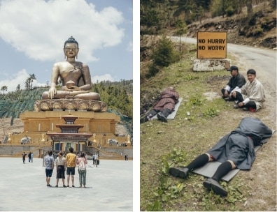 Collage von Reisebildern